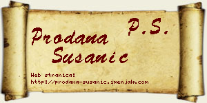 Prodana Susanić vizit kartica